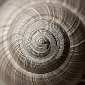 Close-up image of a snail shell
