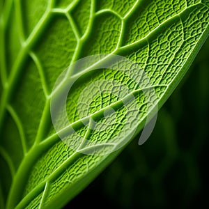Close Up Image Of Snapdragon Leaf With Organic Contours