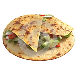 Close-up image of Tostadas food clipart. Ai-Generated.