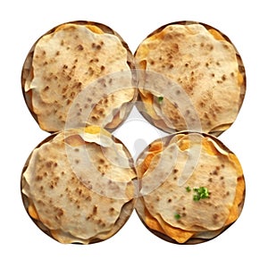 Close-up image of Tostadas food clipart. Ai-Generated. photo