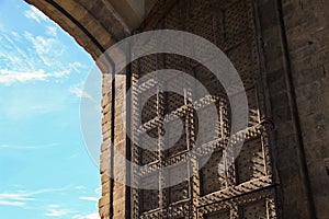 Close up of the impressive Porta Romana - Roman Gate - in Florence - Firenze
