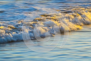 Close-up of incoming whitewater wave