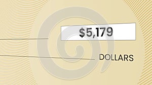 Close up of Increasing counter number in Bank Check Cheque for Payment.