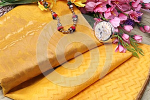 Close up of an Indian Saree design,Banarasi Saree