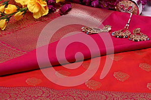 Close up of an Indian Saree design,Banarasi Saree