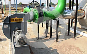 Close up of a industrial cold air fan photo