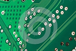 Close up on a integrated circuit technology concept