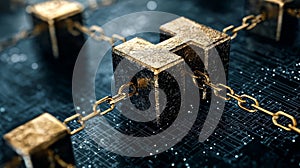 Blockchain Technology Concept with Secure Digital Chain