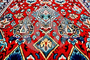 a close up of the intricate patterns on a persian rug