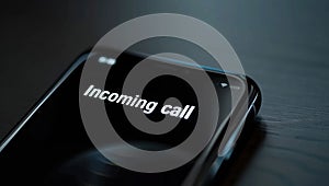 Close-Up of iPhone Screen Displaying Incoming Call. Generative ai