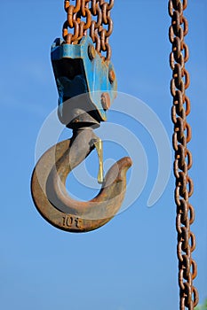 Iron hook and chain
