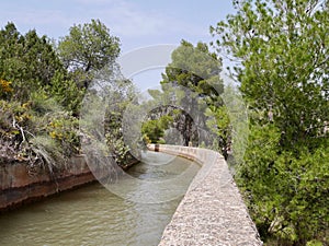 Close up of Irrigation system in Sierra mountains close to Ayna. Albacete, Castile La Mancha, Spain.