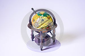 An ancient world globe