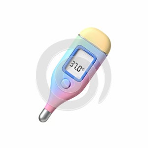 Digital Thermometer Showing 37.0 Degrees Celsius