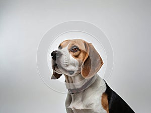 Close-up isolated image of a beagle dog.