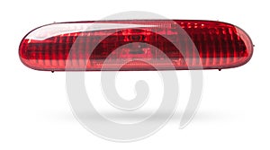 Close-up on an isolated led rear stop light taillamp of a car on white background. Spare parts for repair vehicles