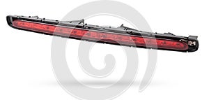 Close-up on an isolated led rear stop light taillamp of a car on white background. Spare parts for repair vehicles