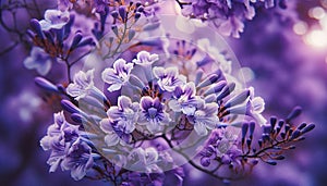 Close up Jacaranda flower season blooming