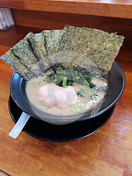 Close up of Japanese dolphin bone Lamian Noodles