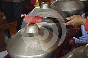 Close up Javanese traditional musical instruments