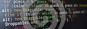 Close-Up of JavaScript Code on Computer Screen