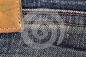 Close up of Jeans label