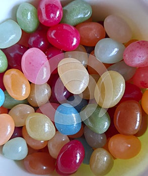 Close up of jellybean sweets