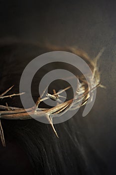 Close Up of Jesus Wearing the Crown of Thorns