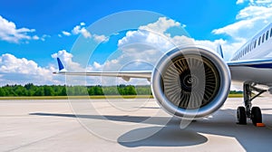 Close-Up of Jet Engine Blades in Motion.