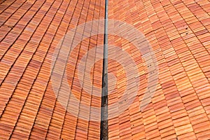 Close-up of joined roofs