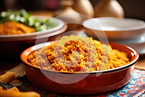 close-up of jollof rice, staple in kwanzaa feast