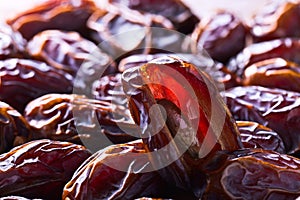 Close-up of juicy ripe dates