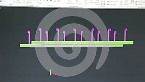 Close Up Of Just Computer Screen Showing Autocad Engineering Design II