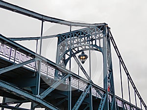 Close-up of the Kaiser Wilhelm bridge, landmark of city Wilhelmshaven, Germany