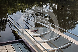 Close-Up of Kayak Launch Ramp at Stumpy Lake