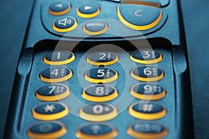 Close up on key pad of a phone