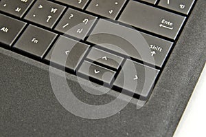 Close up keyboard arrow button.