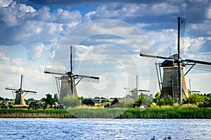 Close up for Kinderdijk Windmills