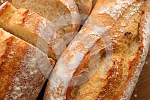Close up of continental bread