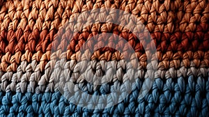 A close up of a knitted fabric texture