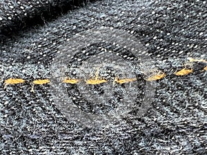 close up of a knitted fabric texture