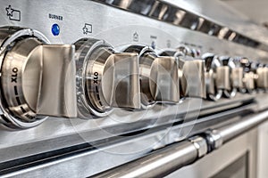 Close Up of Knobs on Quality Gas Stove