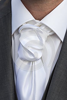 Close up knot necktie