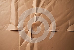 Close up kraft brown paper texture and background