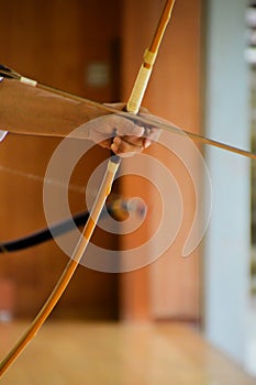 Close Up Of A Kyudo Bow