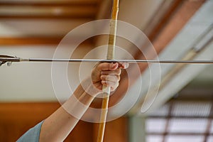 Close Up Of A Kyudo Bow photo