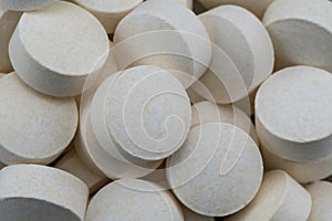Close Up of L Lysine Tablets