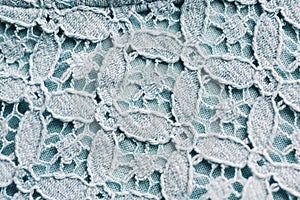 Close up of lace textile or fabric background