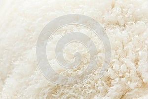Close up of lambswool