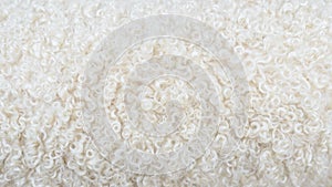 Close up of lambswool texture